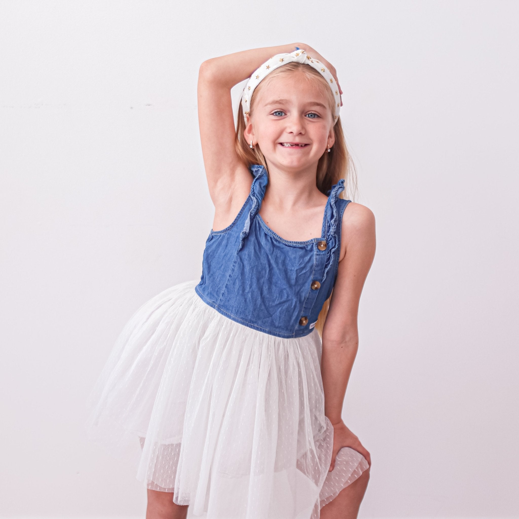 Crushed Velvet Knot Studded Star Headband - FROG SAC