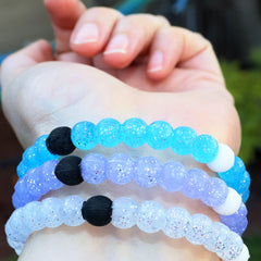 Glitter Beaded Bubble Bracelets - 6 Pack - FROG SAC