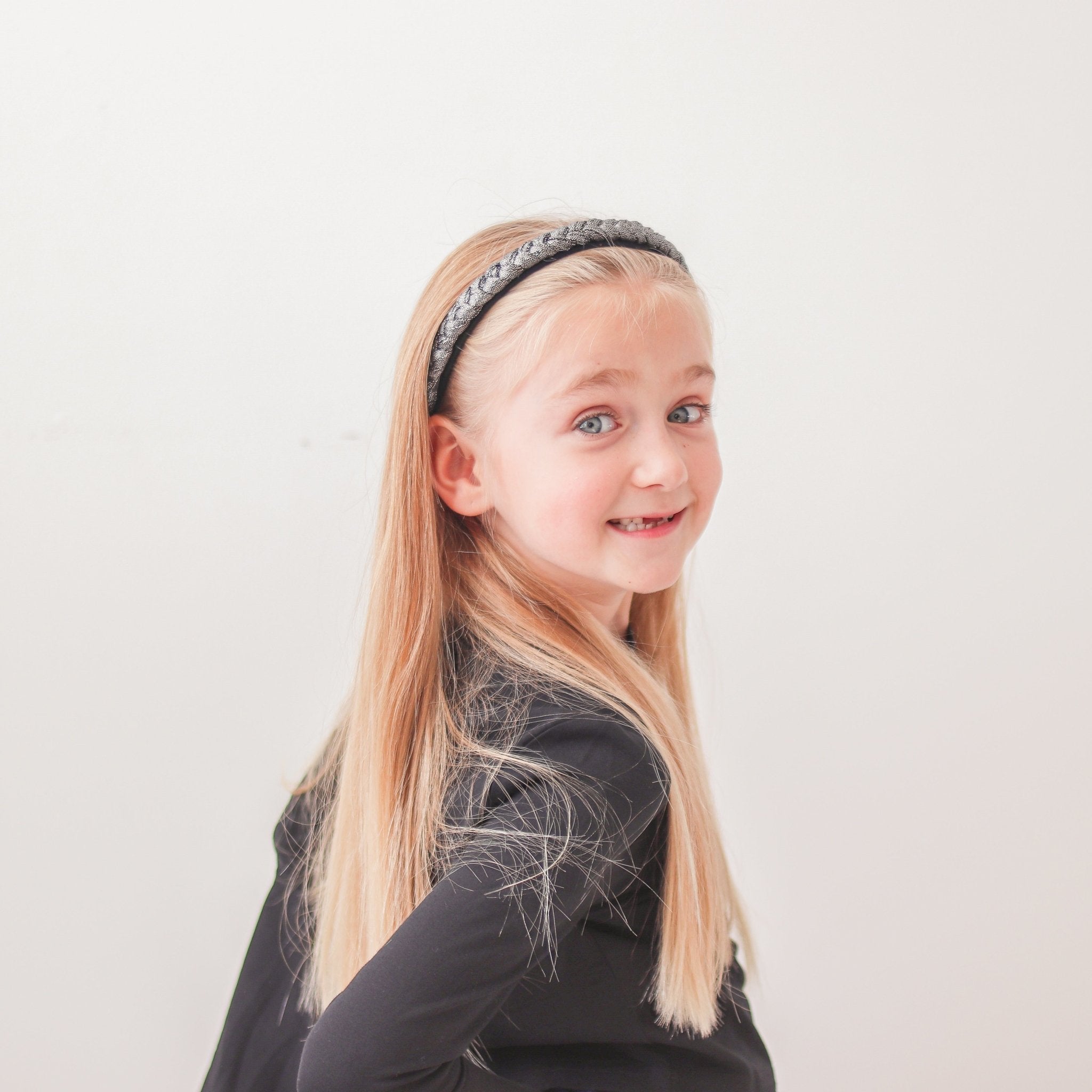 Glitter Braided Hard Headbands - 2 Pack - FROG SAC