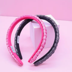Glitter Braided Hard Headbands - 2 Pack - FROG SAC