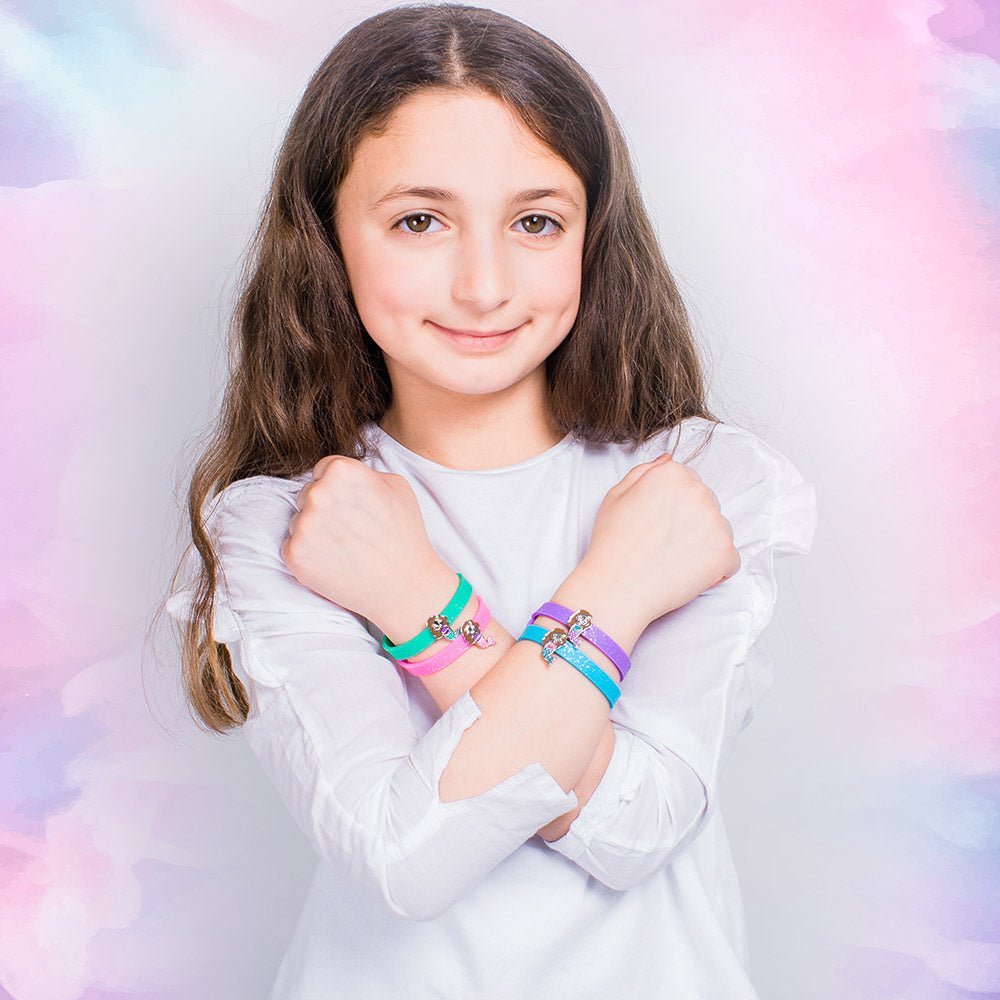 Glitter Mermaid Charm Bracelets - 4 Pack - FROG SAC