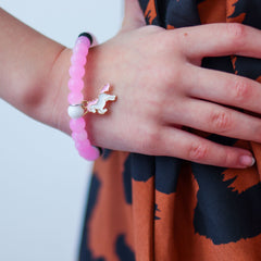 Glow in the Dark Unicorn Charm Bubble Bracelets - 3 Pack - FROG SAC