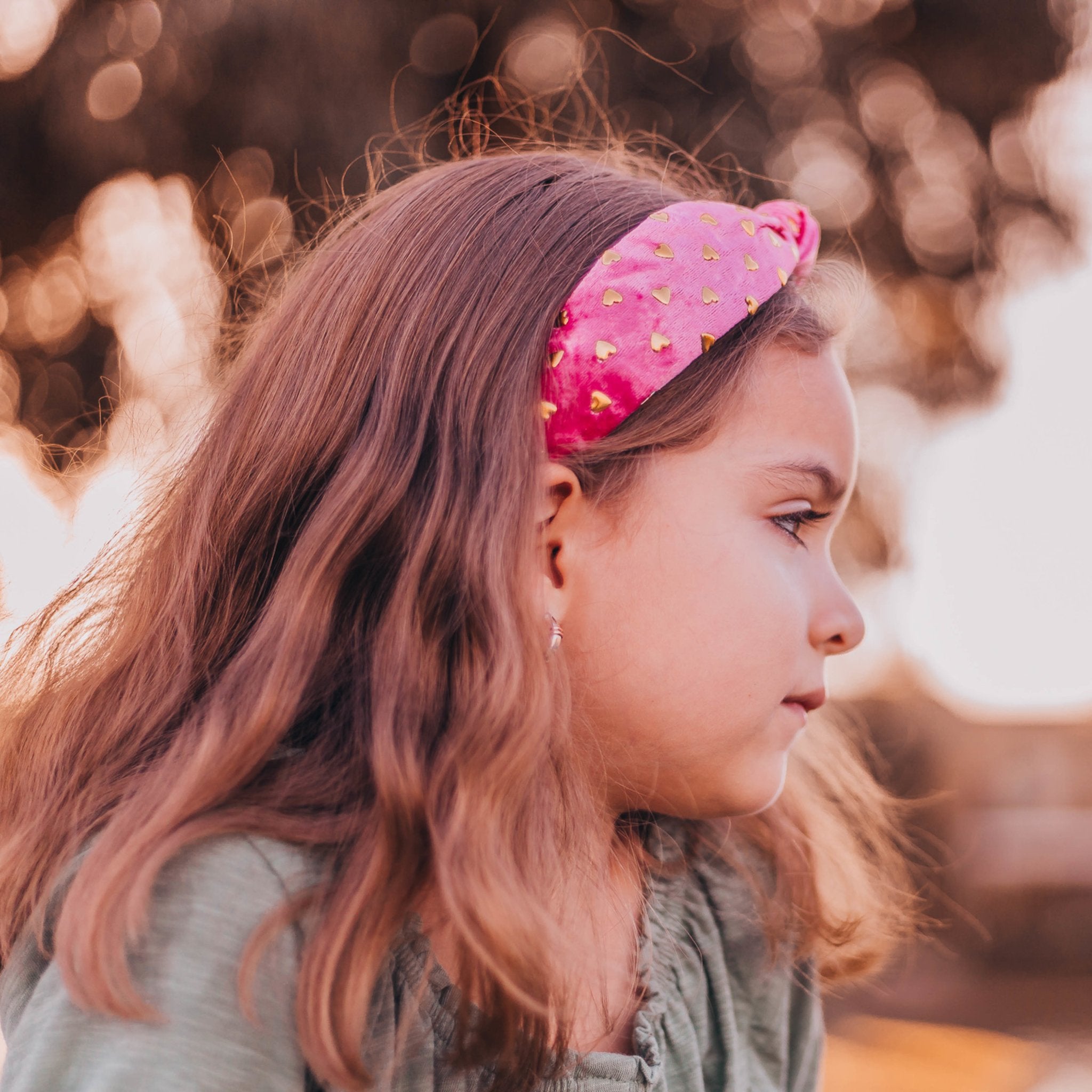 Gold Studded Heart Headband - FROG SAC