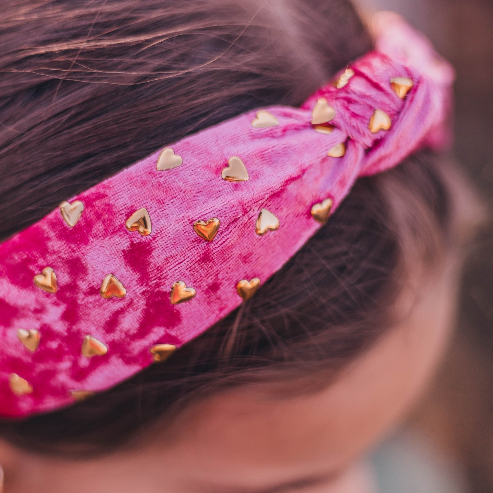 Gold Studded Heart Headband - FROG SAC