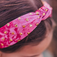 Gold Studded Heart Headband - FROG SAC