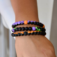 Halloween Beaded Bubble Bracelets - 6 Pack - FROG SAC