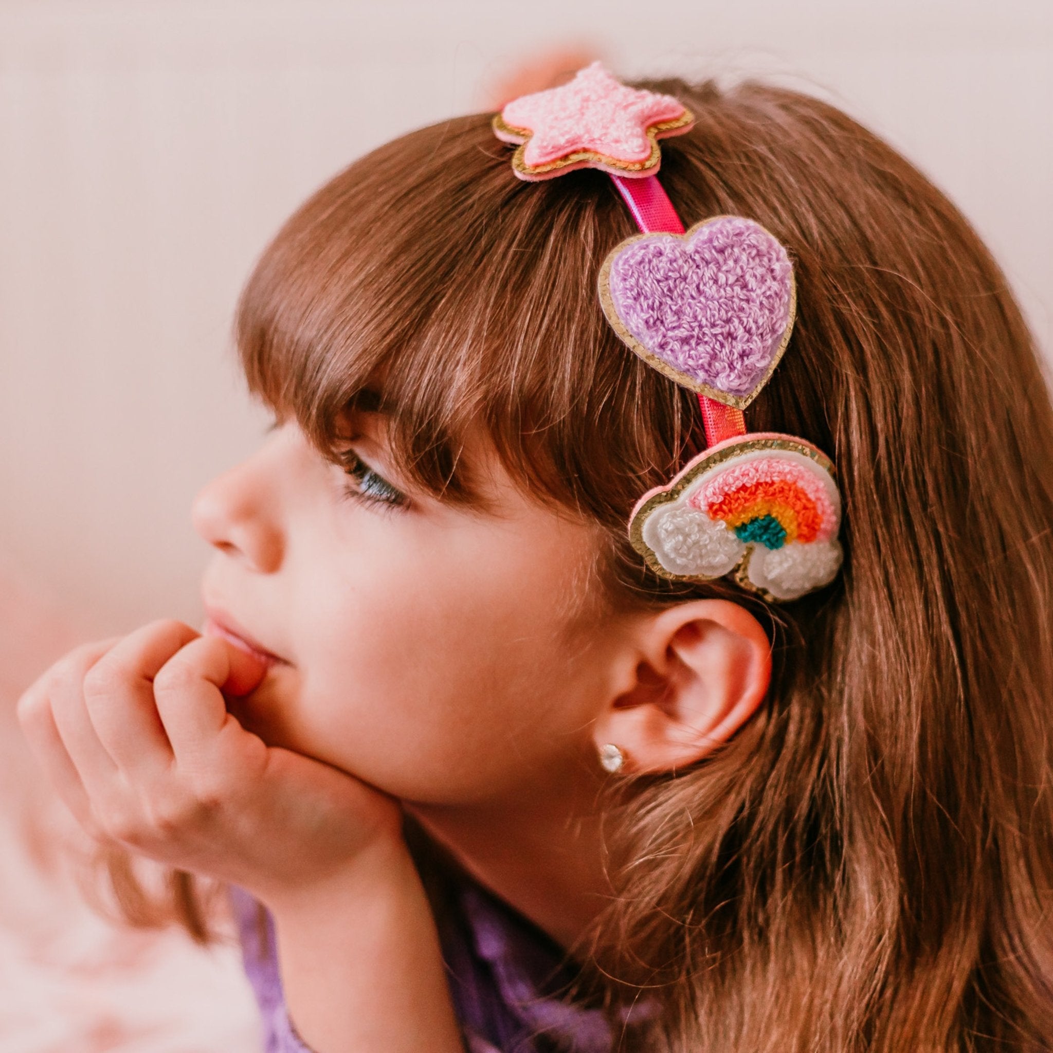 Interchangeable Rhinestone Charm Headband and Hair Clips - FROG SAC