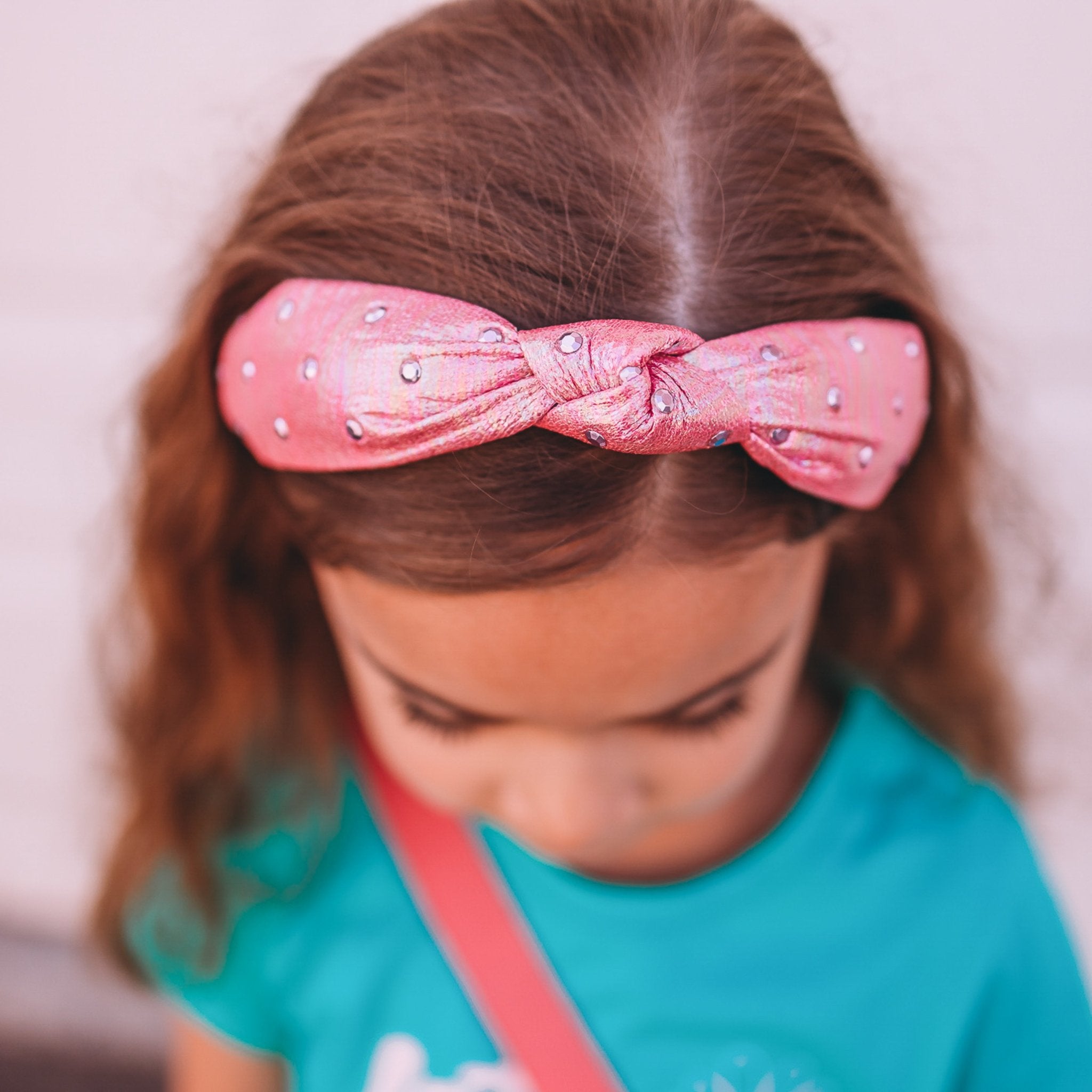 Iridescent Fabric Studded Knot Headband - FROG SAC