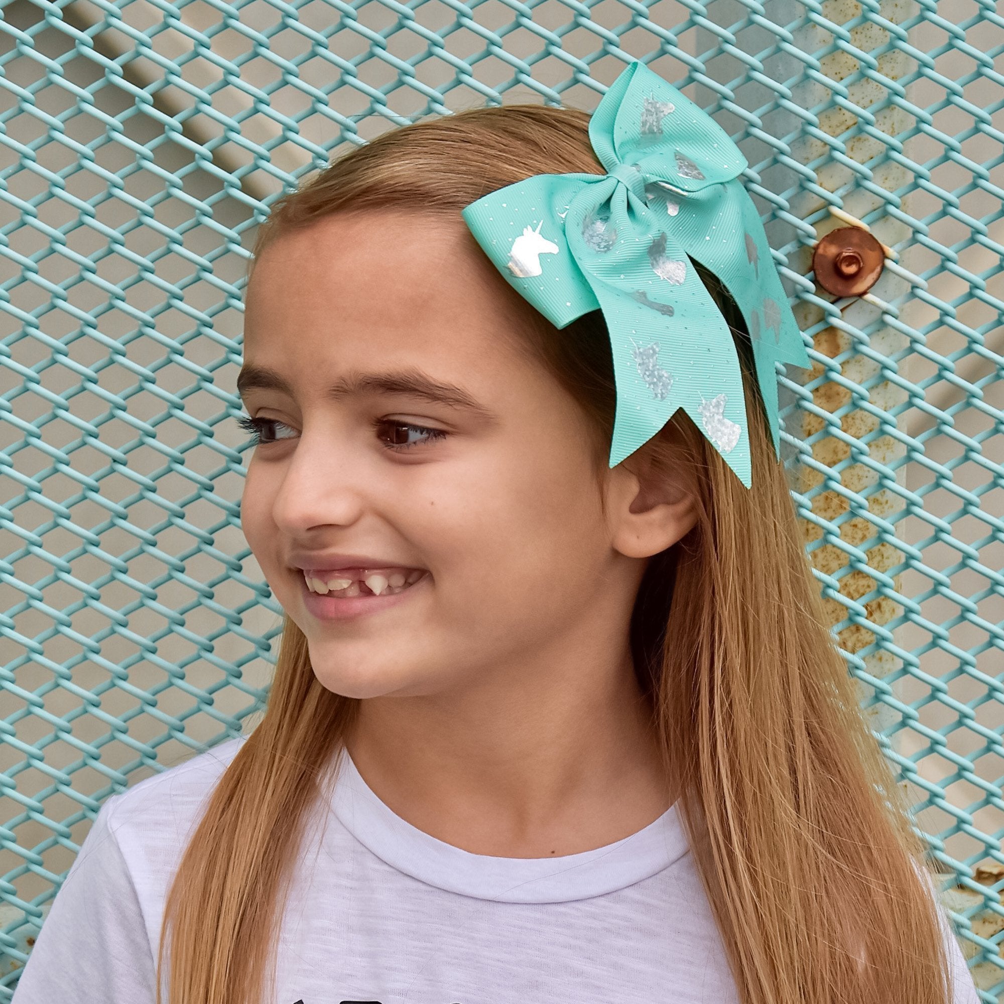 Large Unicorn Glitter Bow - FROG SAC