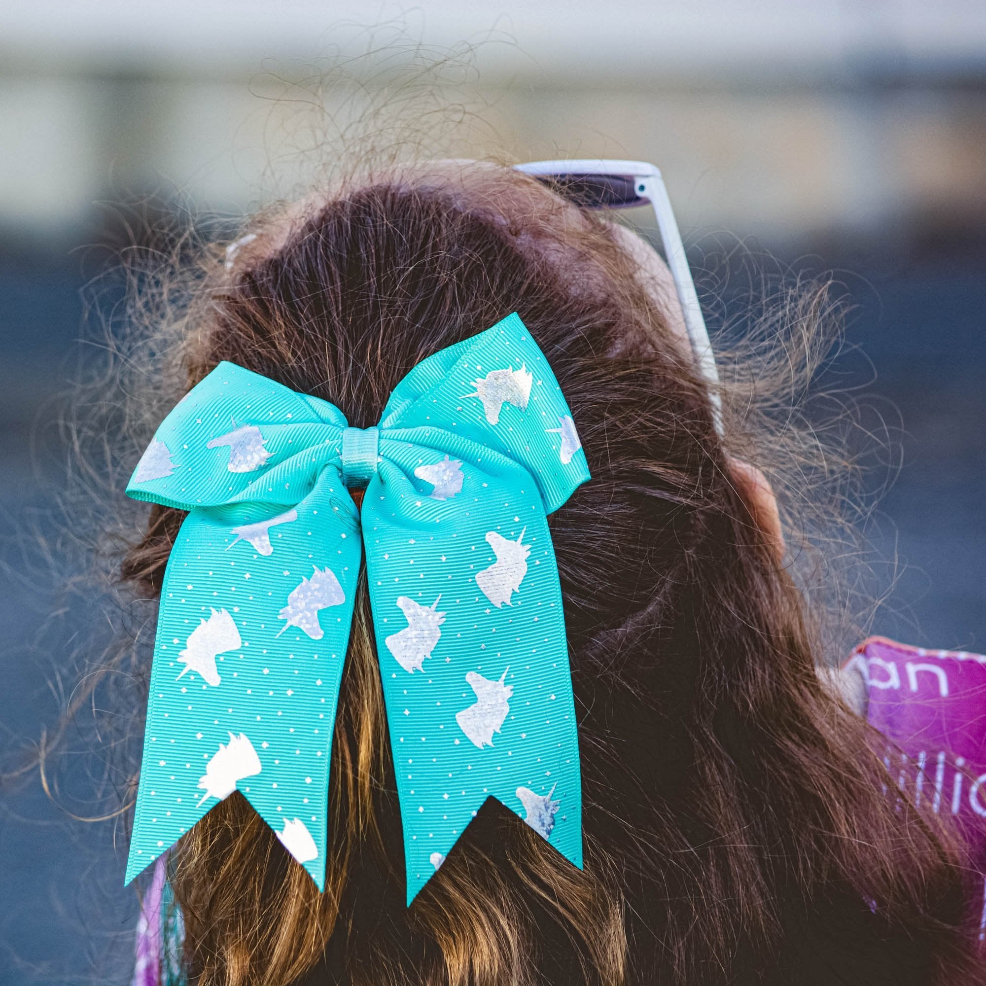 Large Unicorn Glitter Bow - FROG SAC
