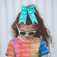 Large Unicorn Glitter Bow - FROG SAC
