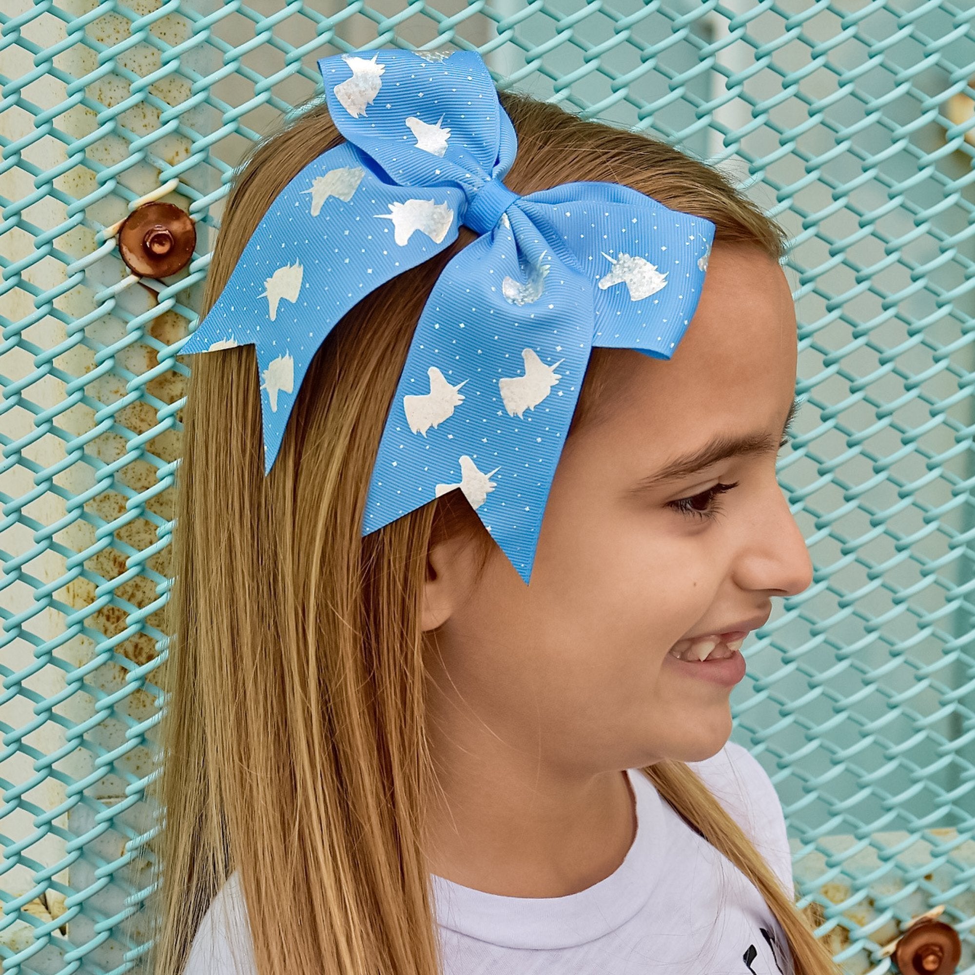 Large Unicorn Glitter Bow - FROG SAC