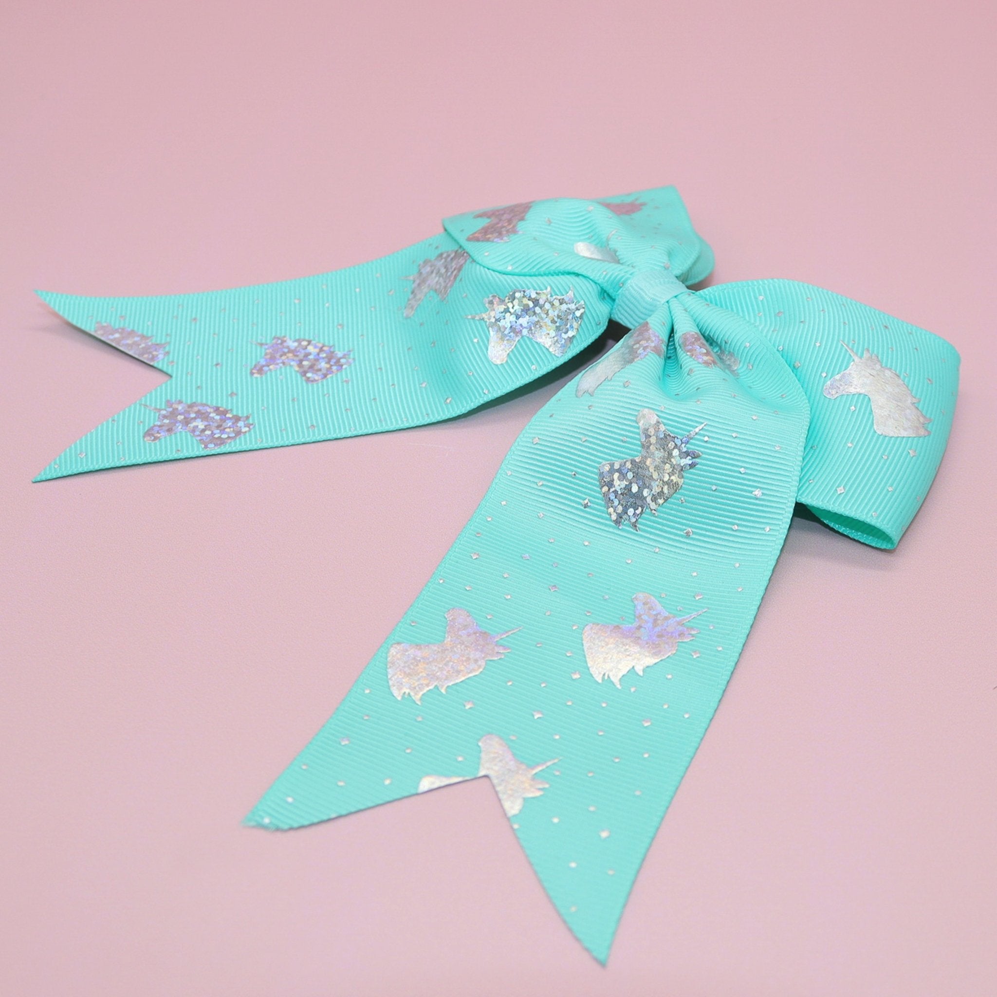 Large Unicorn Glitter Bow - FROG SAC