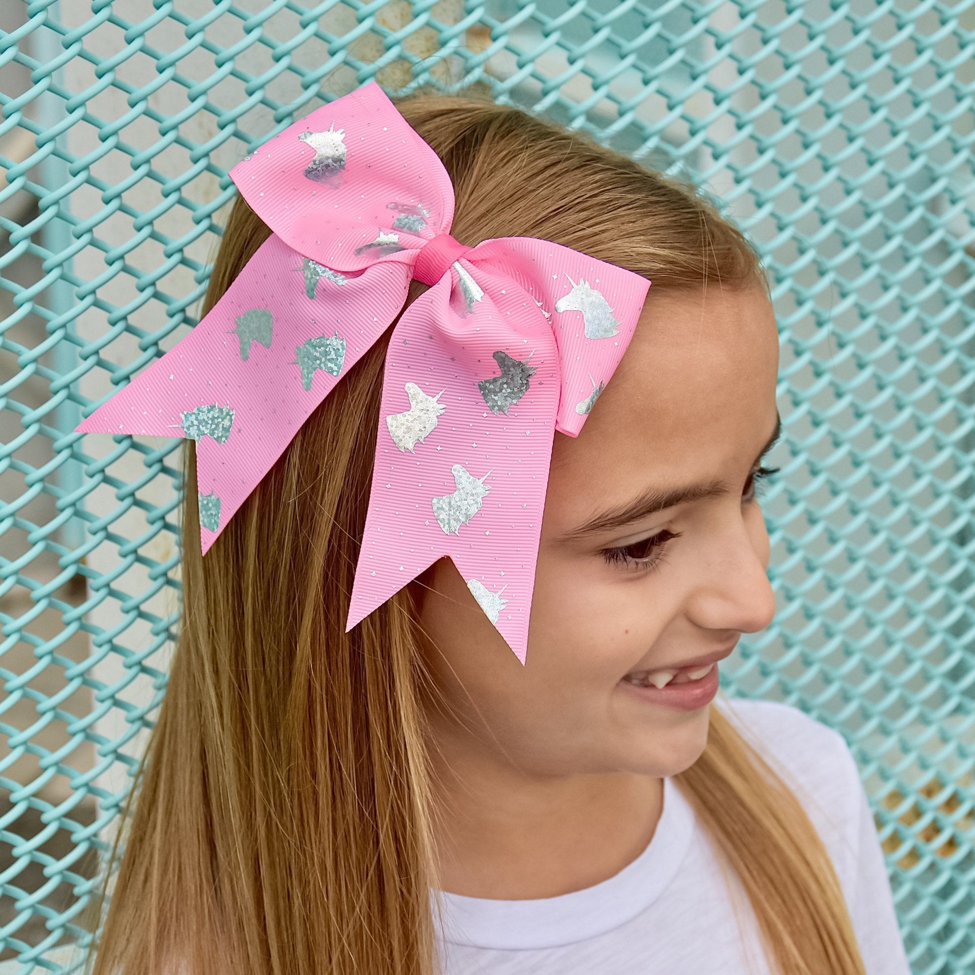 Large Unicorn Glitter Bow - FROG SAC