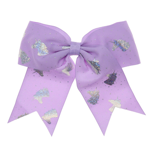 Large Unicorn Glitter Bow - FROG SAC