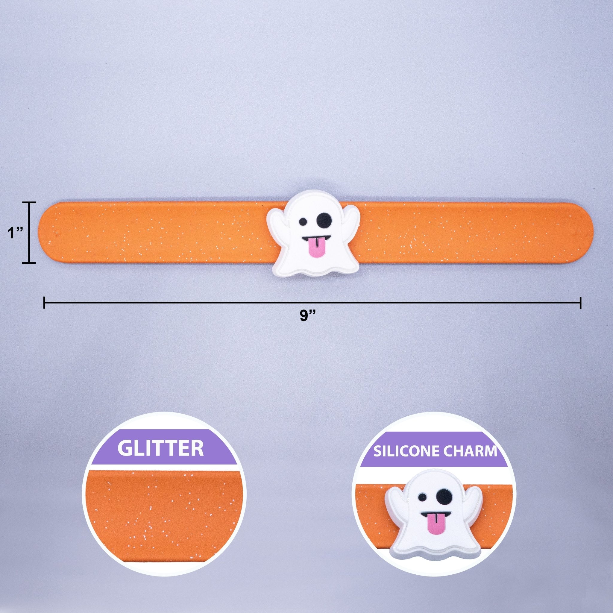 Light Up LED Halloween Slap Bracelets - 3 Pack - FROG SAC