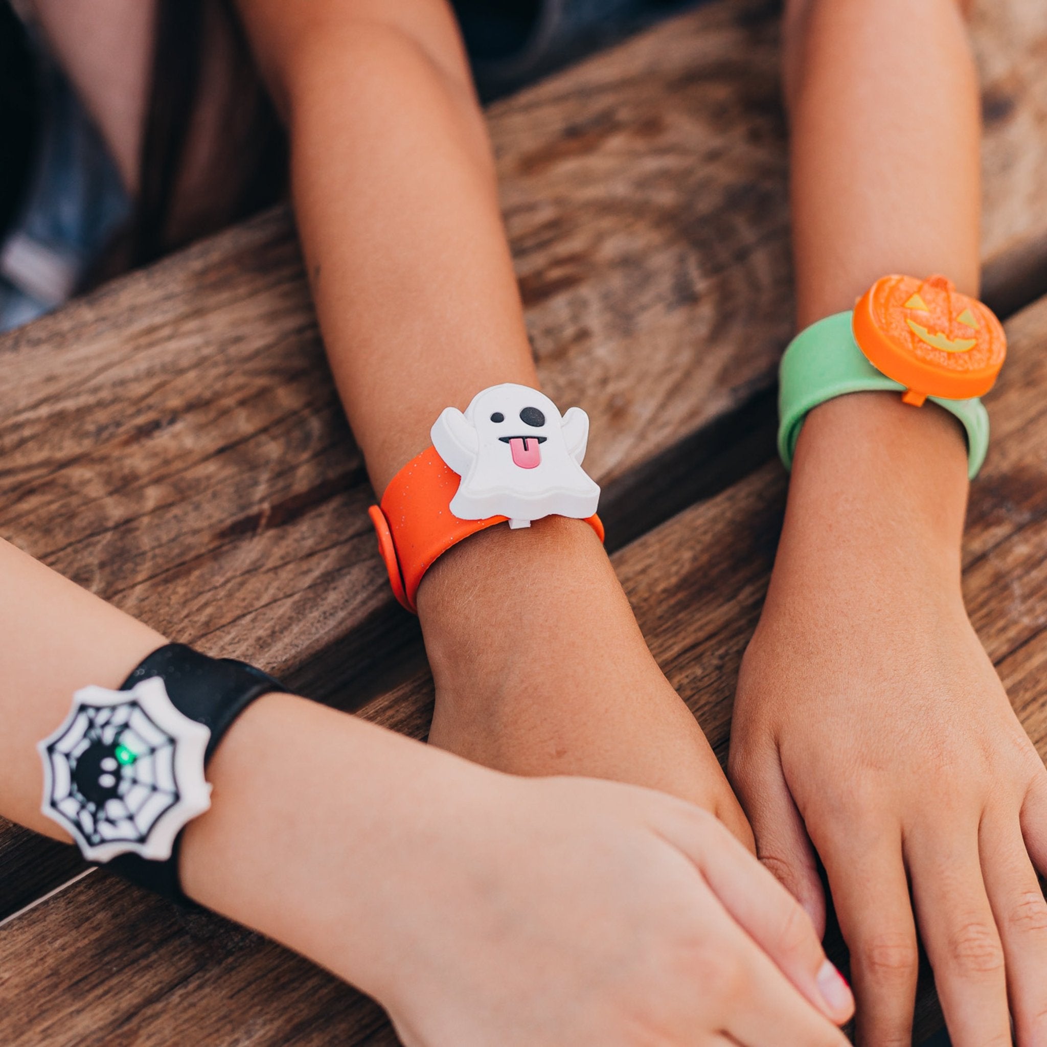 Light Up LED Halloween Slap Bracelets - 3 Pack - FROG SAC