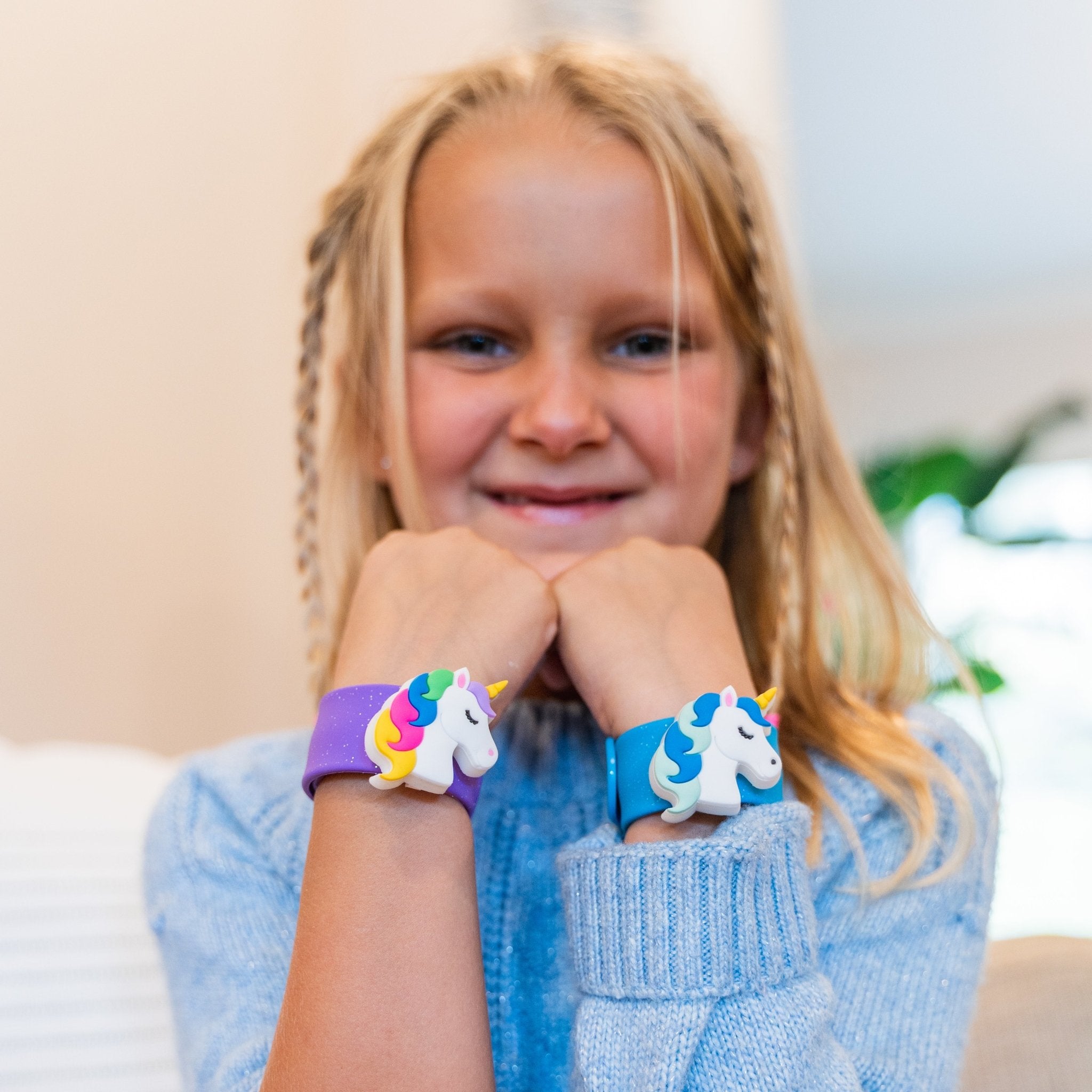 Light Up LED Unicorn Slap Bracelets - 3 Pack - FROG SAC