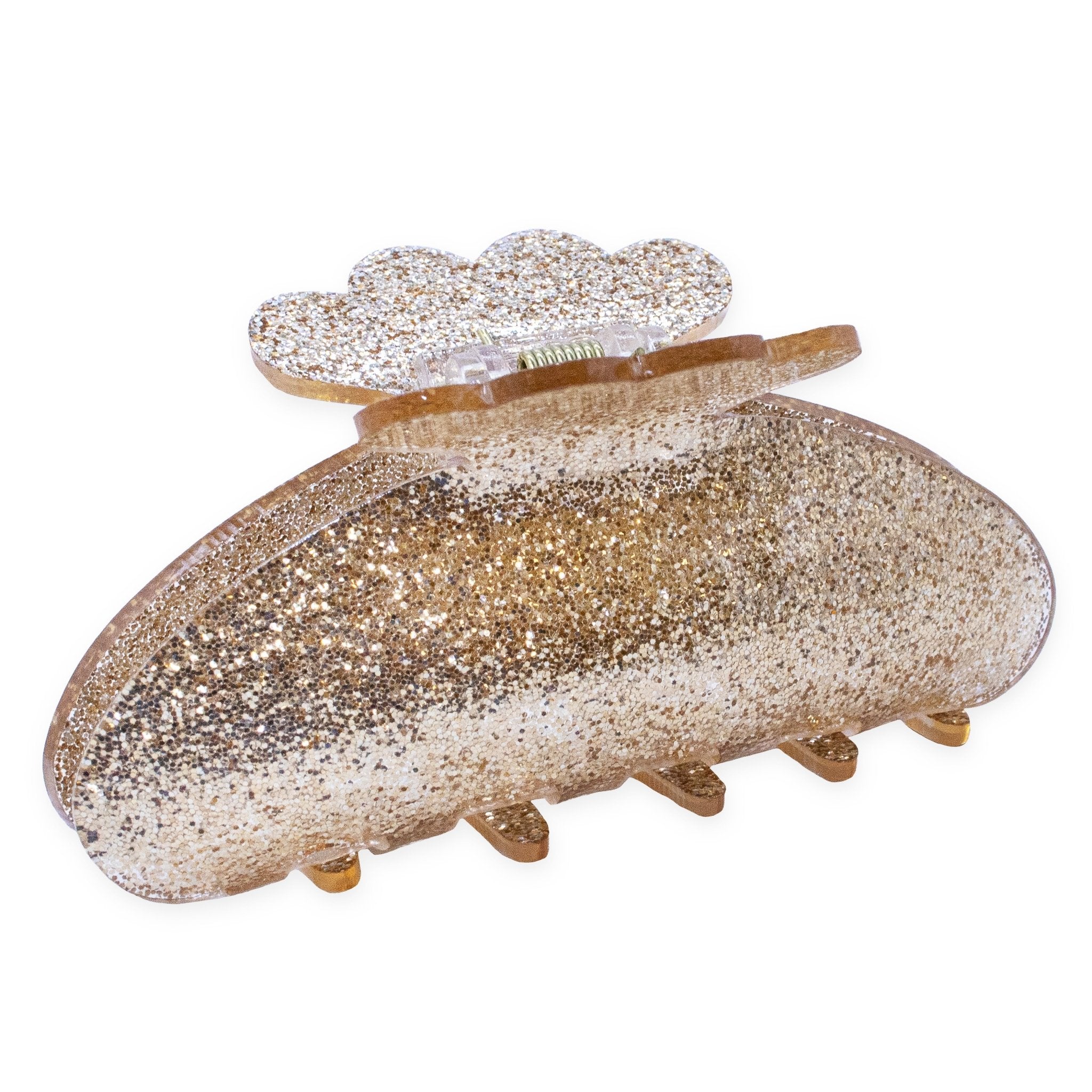 Medium Round Glitter Hair Claw - FROG SAC