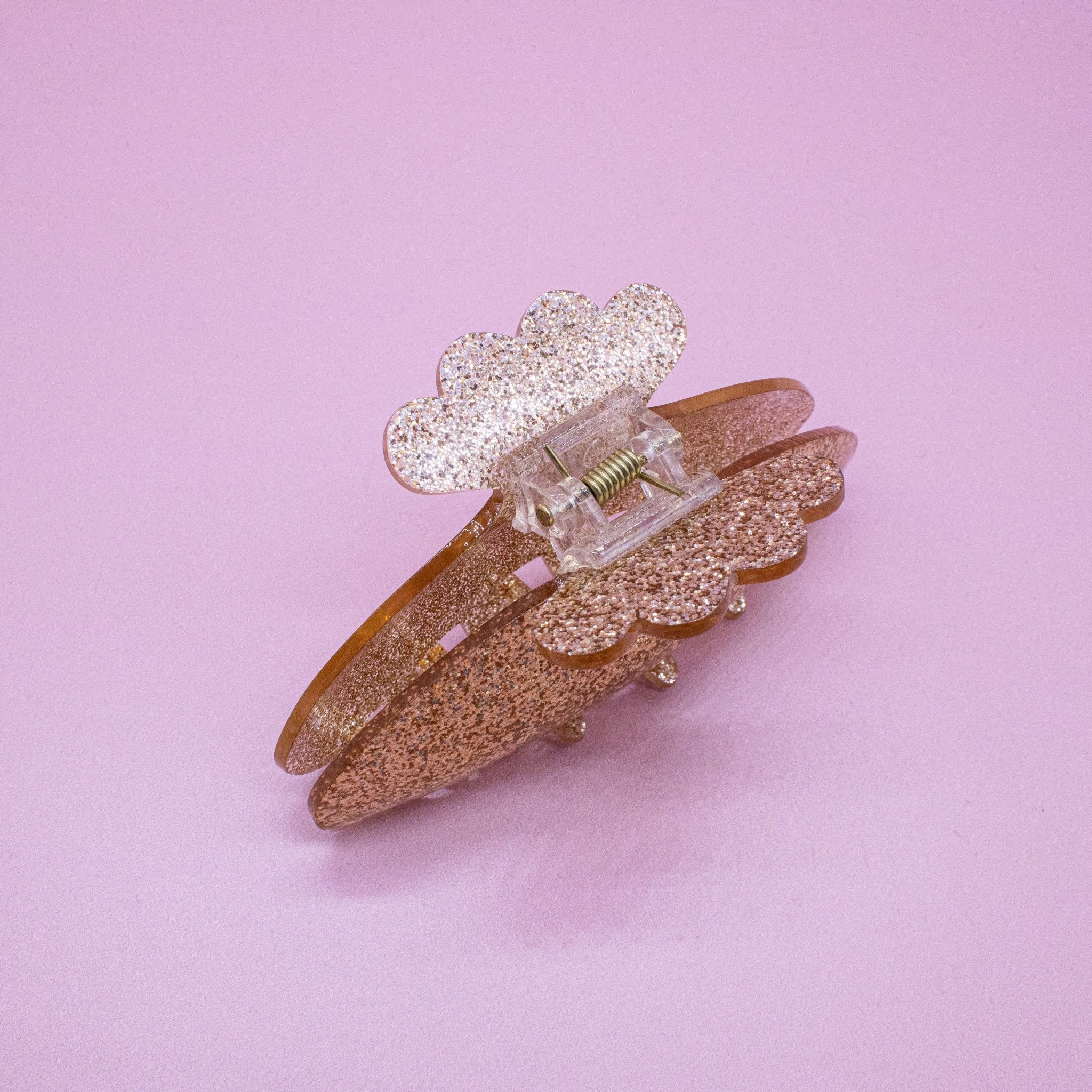 Medium Round Glitter Hair Claw Clip - FROG SAC