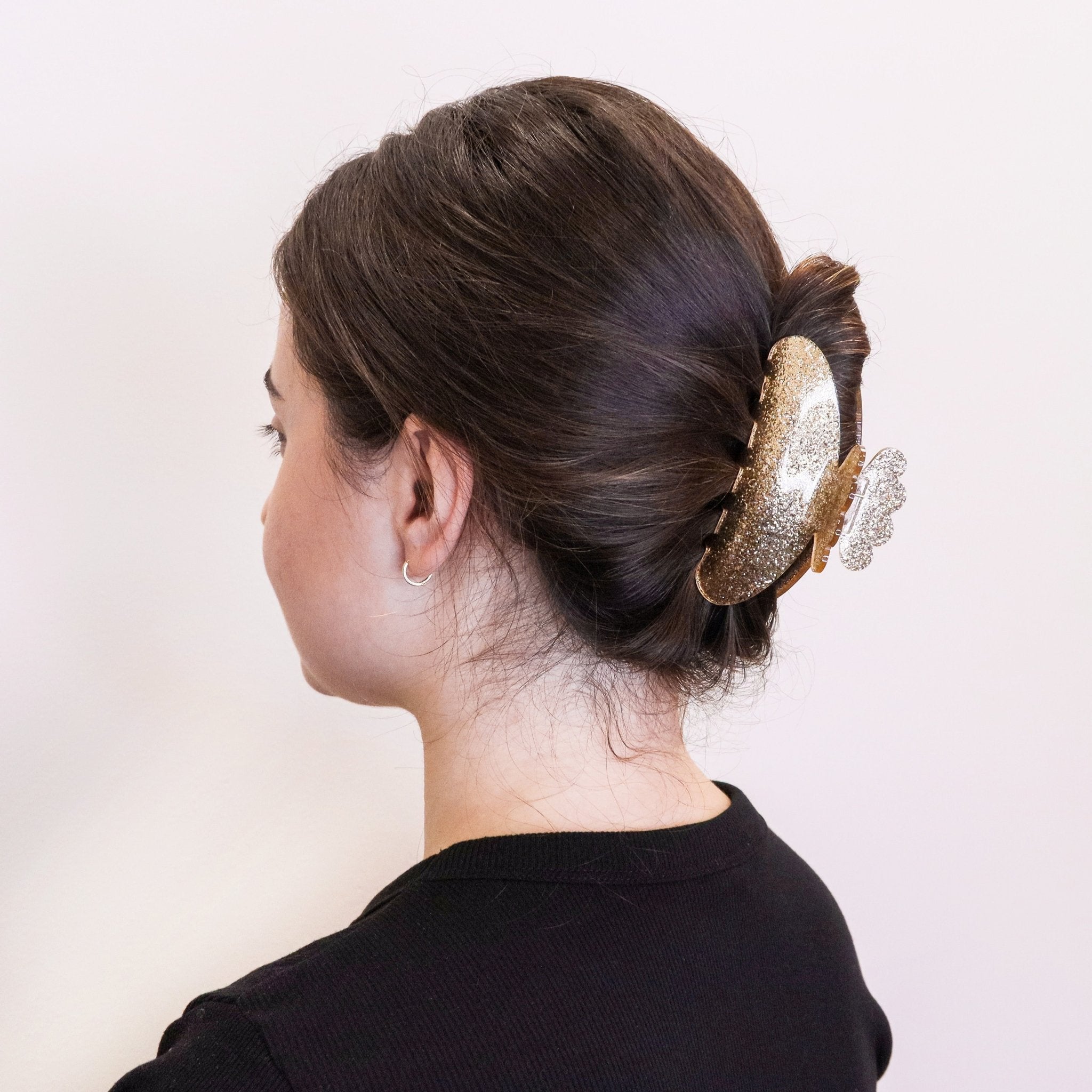 Medium Round Glitter Hair Claw Clip - FROG SAC