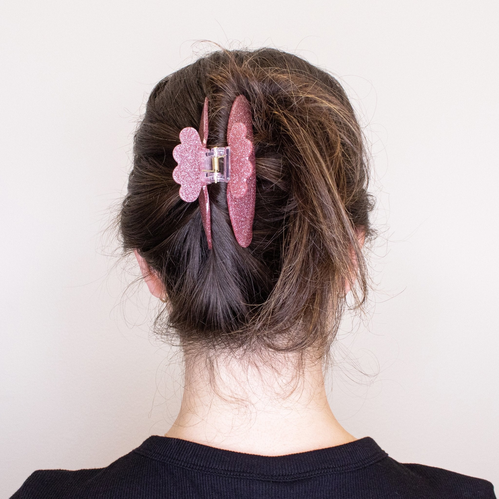 Medium Round Glitter Hair Claw Clip - FROG SAC