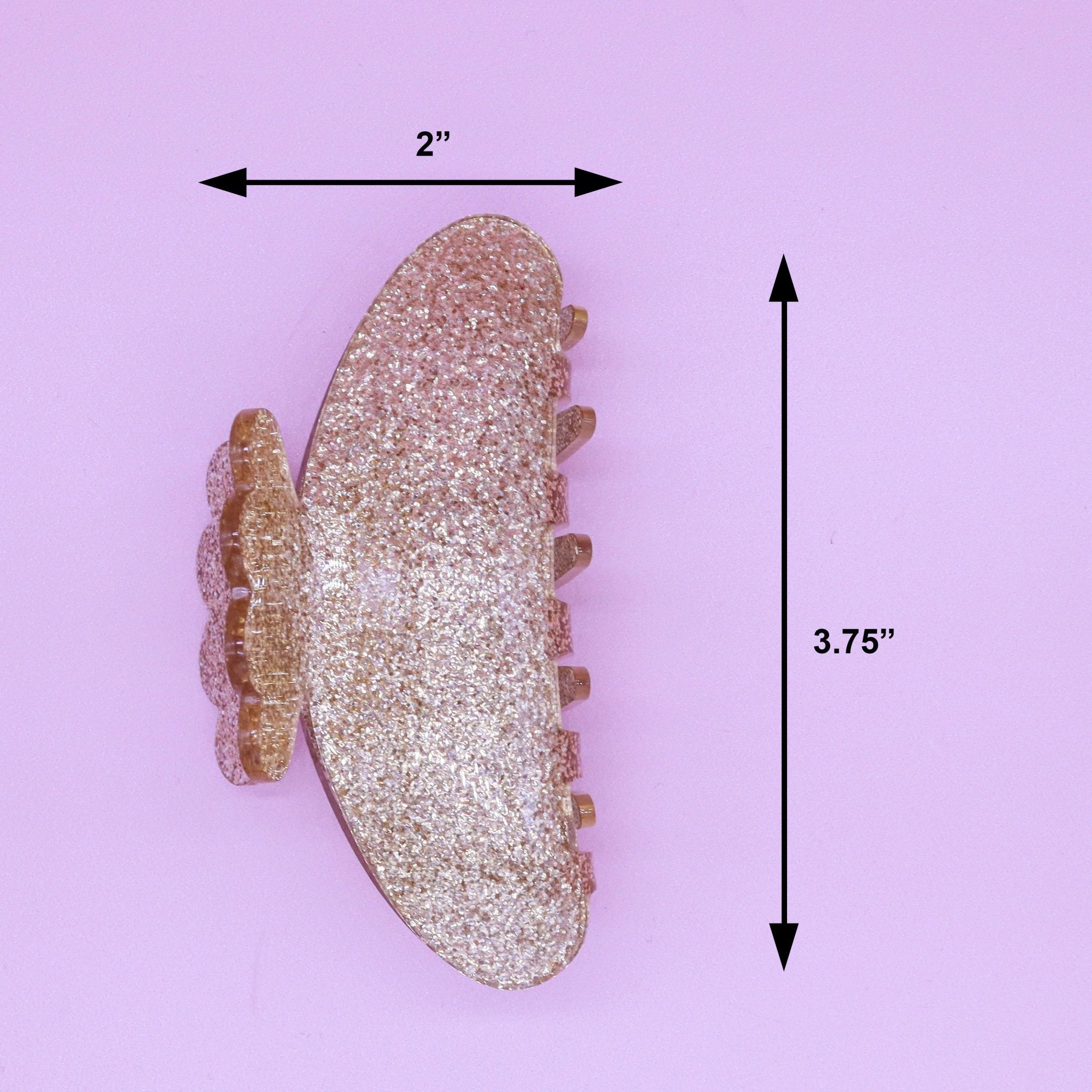 Medium Round Glitter Hair Claw Clip - FROG SAC