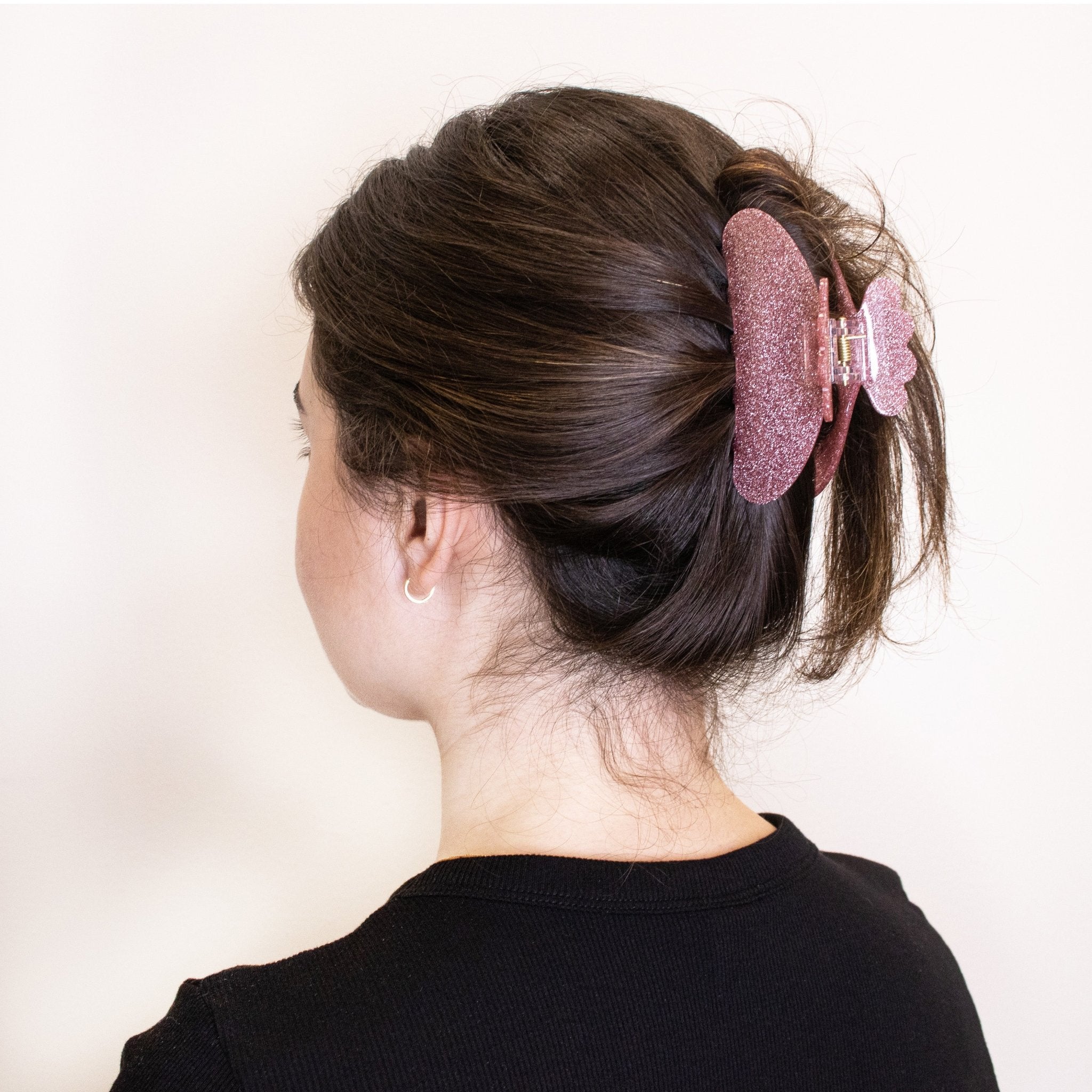 Medium Round Glitter Hair Claw Clip - FROG SAC