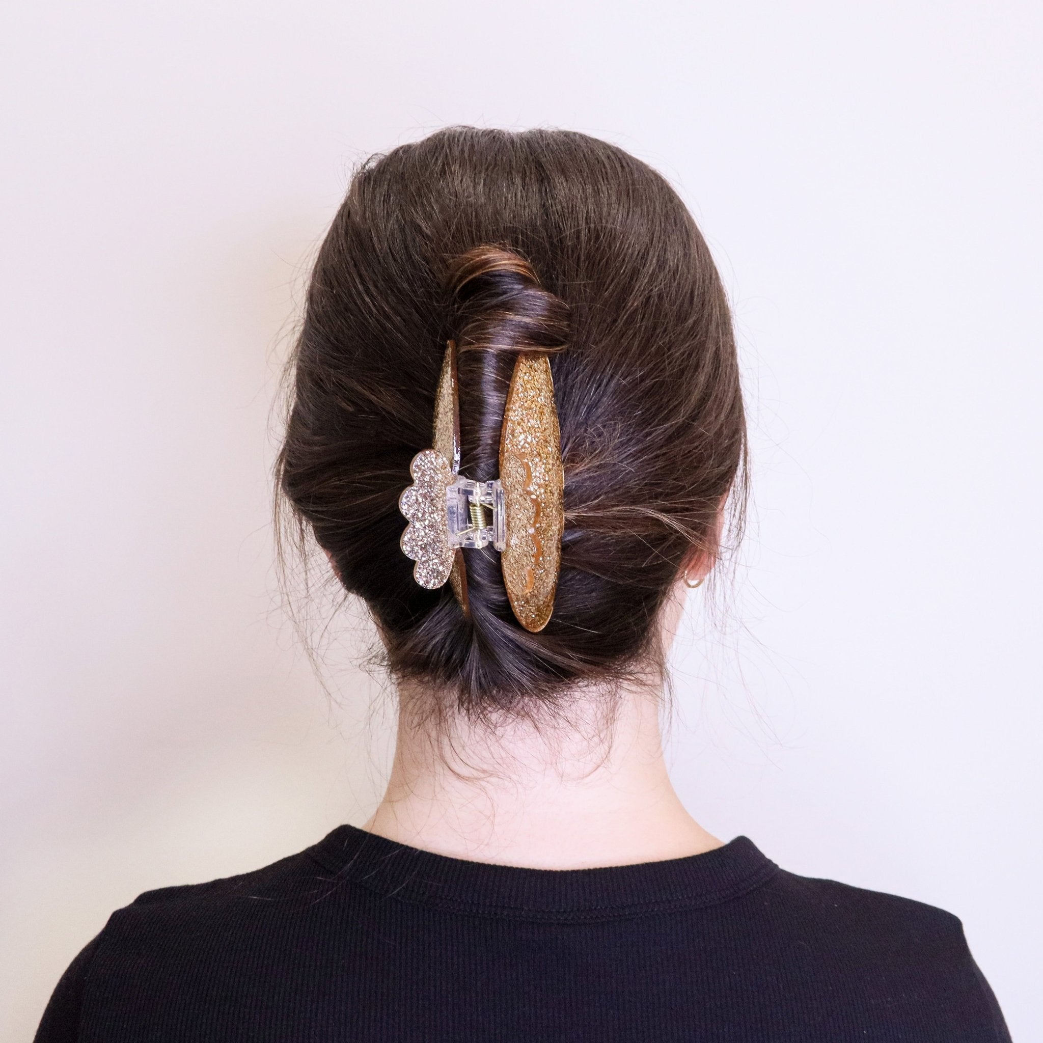 Medium Round Glitter Hair Claw Clip - FROG SAC