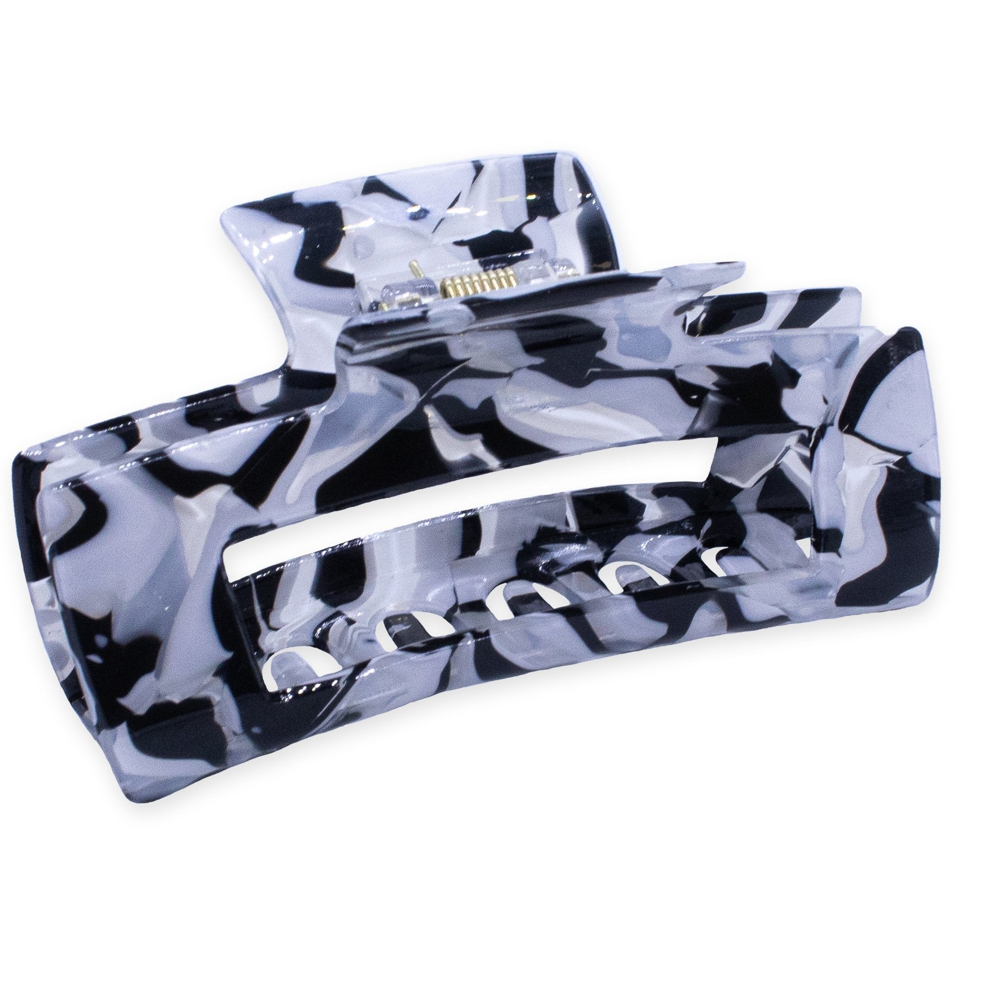 Medium Square Marble Hair Claw - FROG SAC