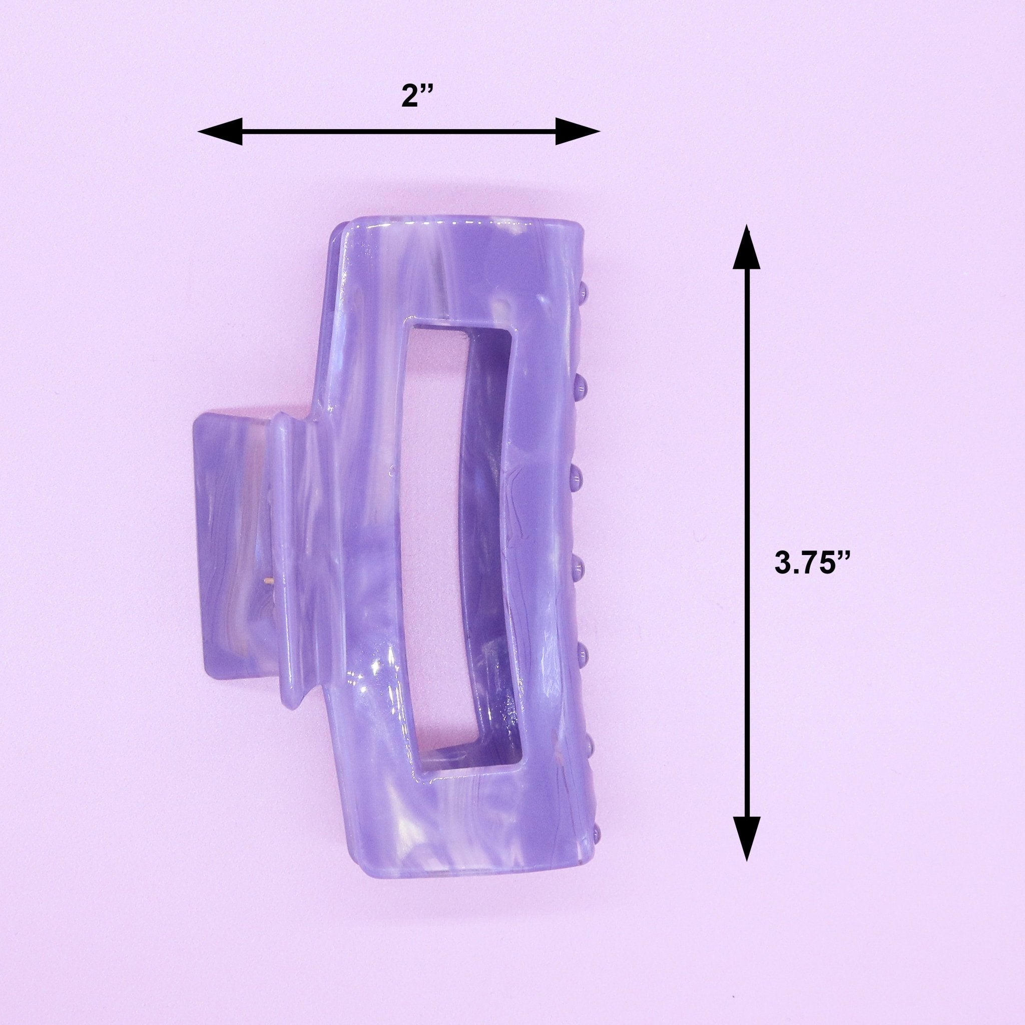 Medium Square Marble Hair Claw Clip - FROG SAC