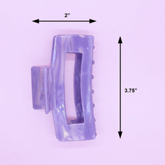 Medium Square Marble Hair Claw Clip - FROG SAC