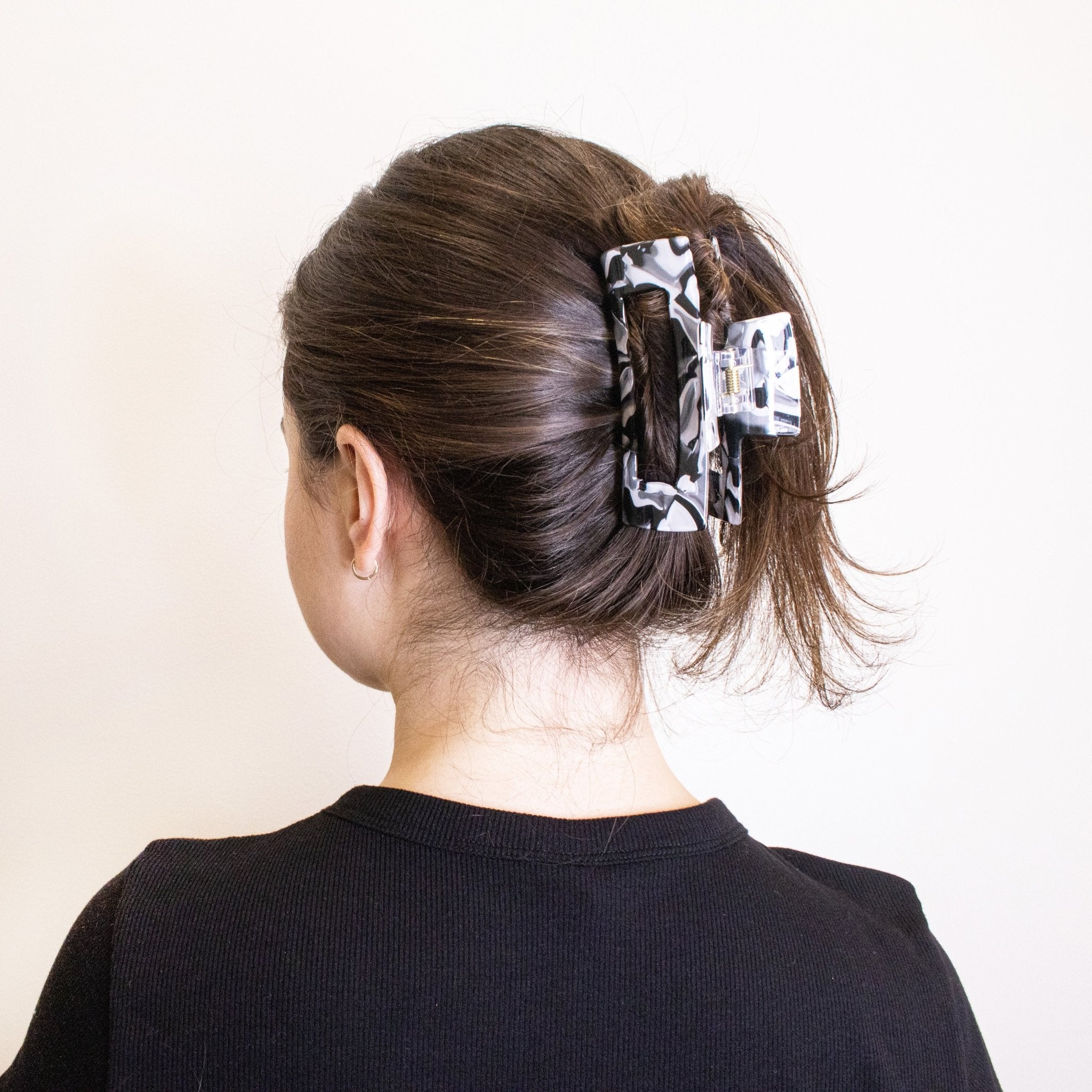 Medium Square Marble Hair Claw Clip - FROG SAC