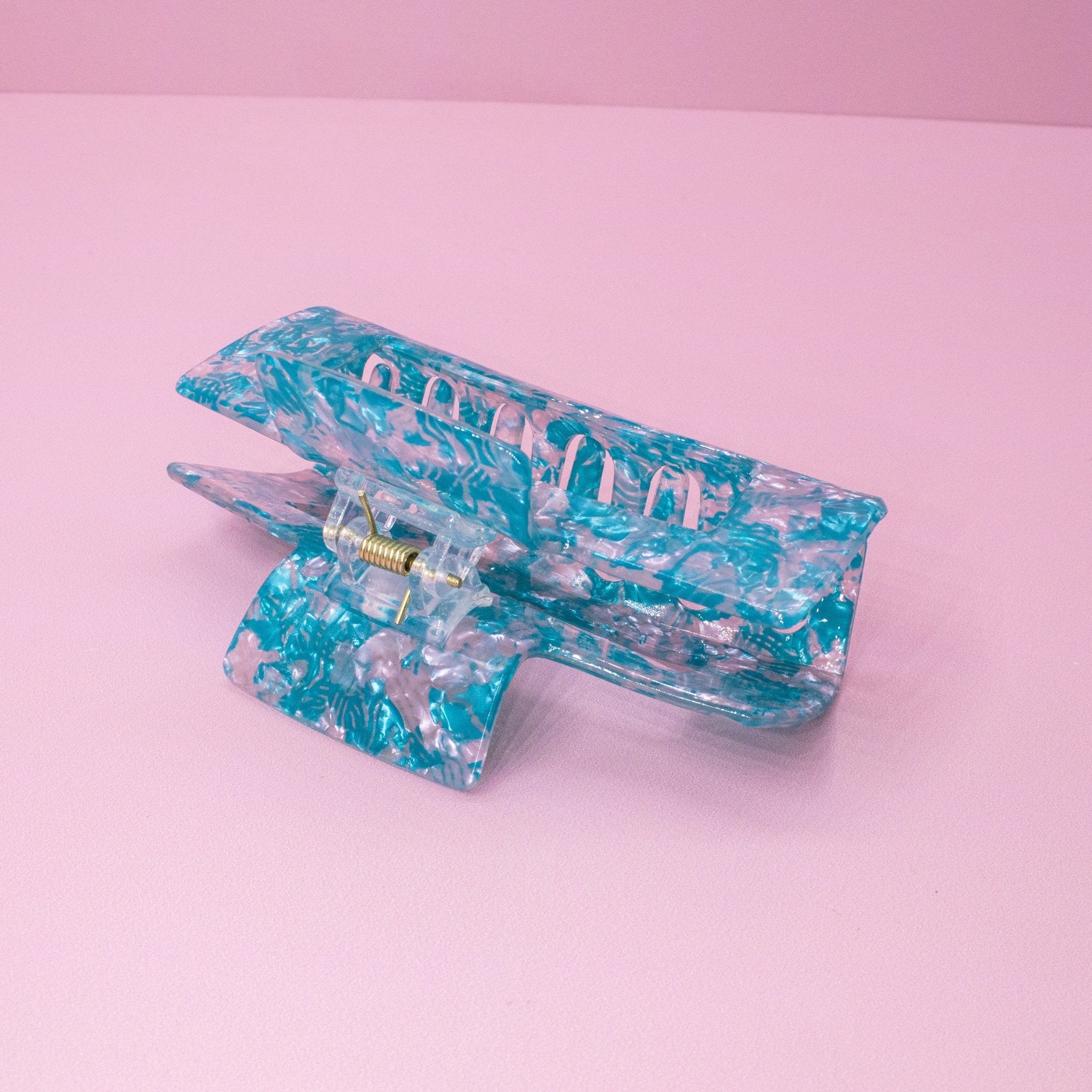 Medium Square Marble Hair Claw Clip - FROG SAC
