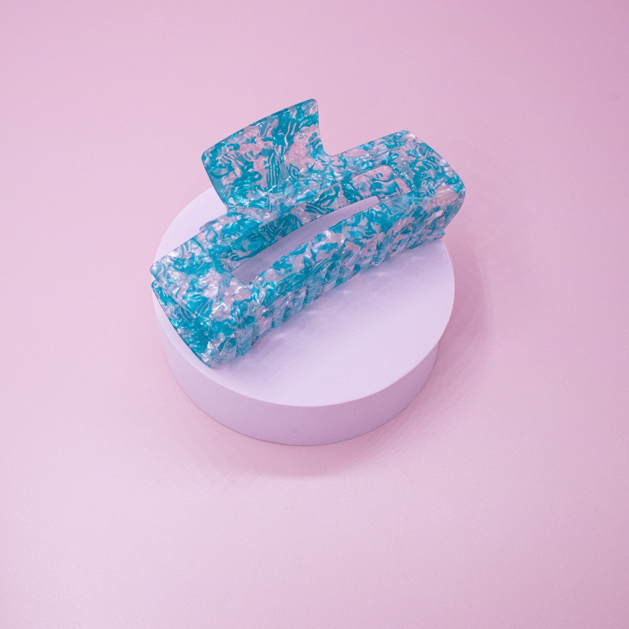 Medium Square Marble Hair Claw Clip - FROG SAC