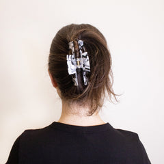 Medium Square Marble Hair Claw Clip - FROG SAC
