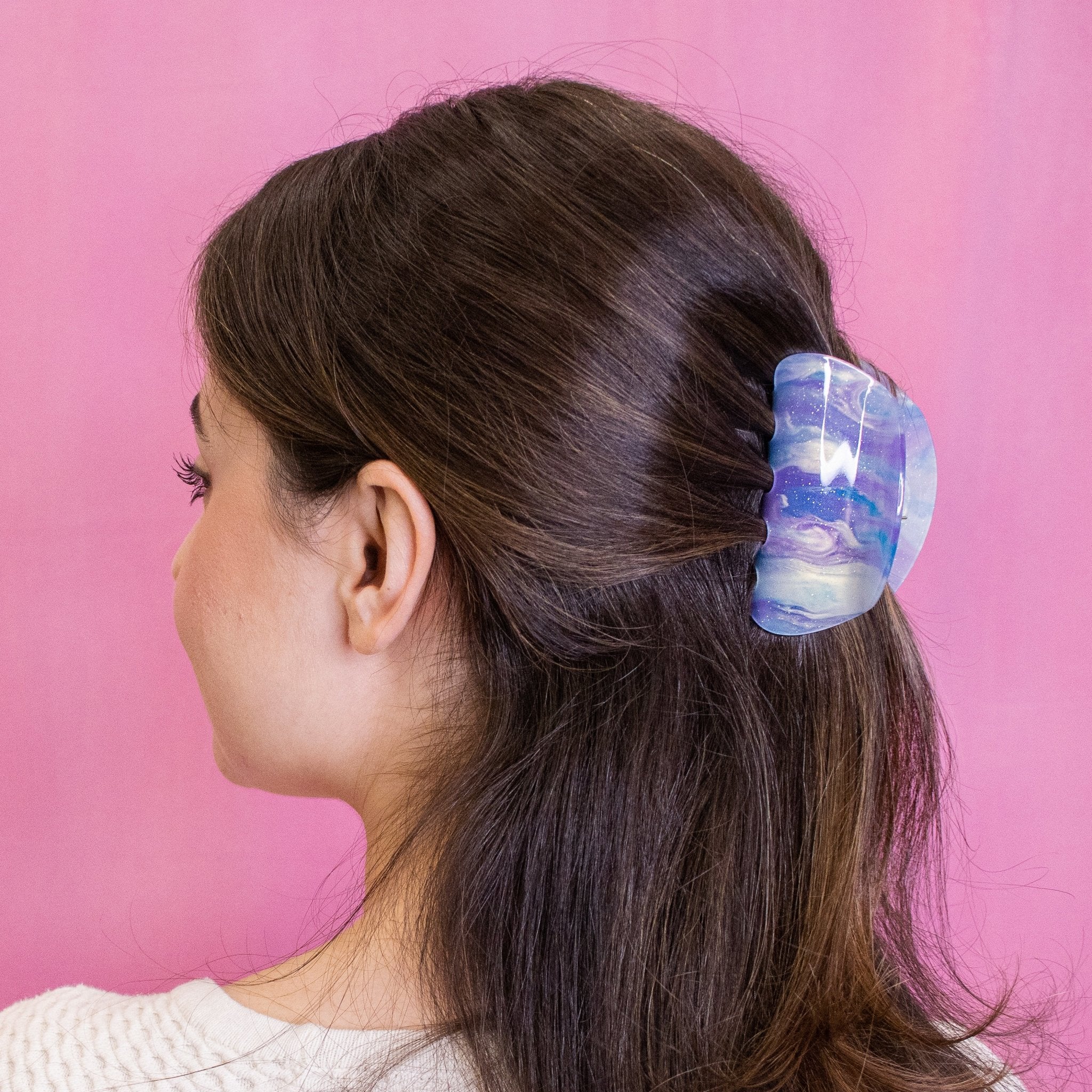 Medium Tie Dye Hair Claw - Cotton Candy - FROG SAC