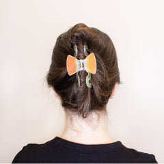 Medium Wavy Iridescent Hair Claw Clip - FROG SAC