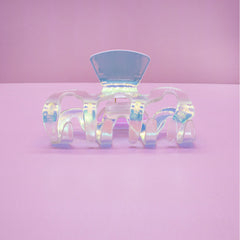 Medium Wavy Iridescent Hair Claw Clip - FROG SAC