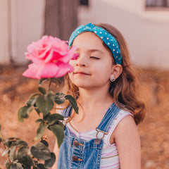 Metal Heart Studded Velvet Knot Headband - FROG SAC