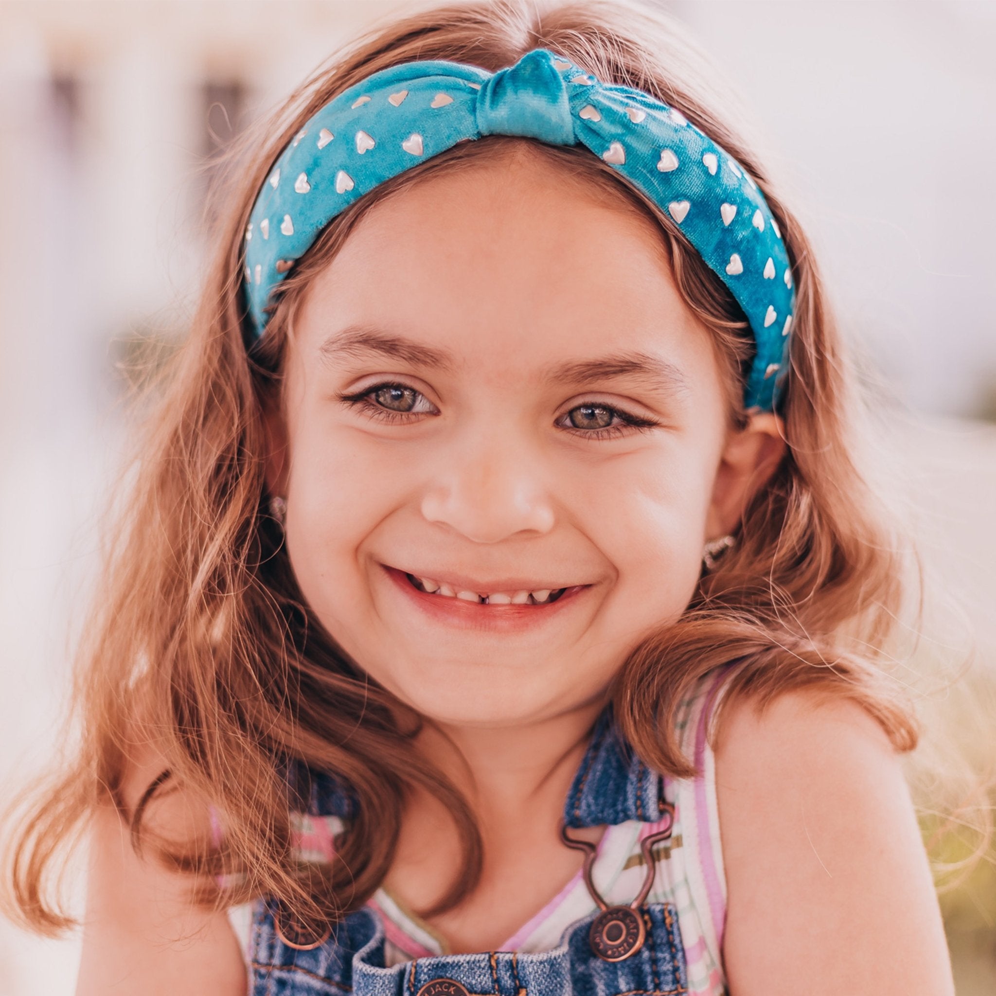 Metal Heart Studded Velvet Knot Headband - FROG SAC