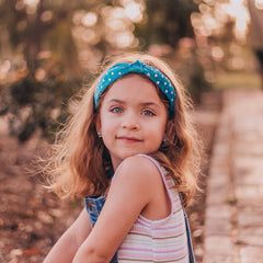 Metal Heart Studded Velvet Knot Headband - FROG SAC