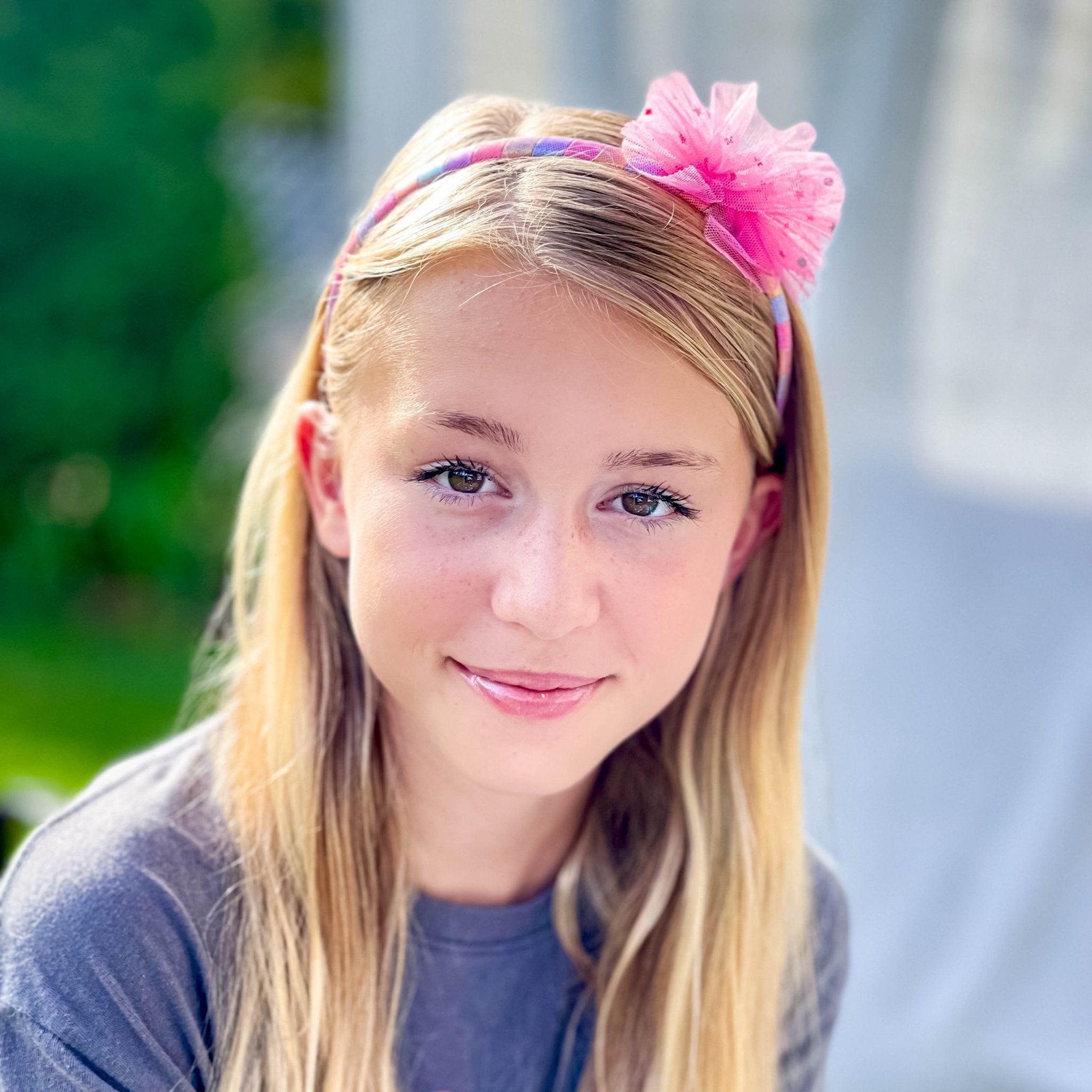 Metallic Tulle Bow Headbands - 3 Pack - FROG SAC