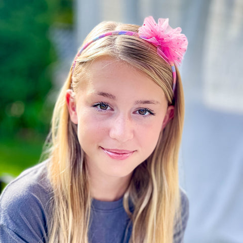 Metallic Tulle Bow Headbands - 3 Pack - FROG SAC