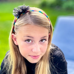 Metallic Tulle Bow Headbands - 3 Pack - FROG SAC