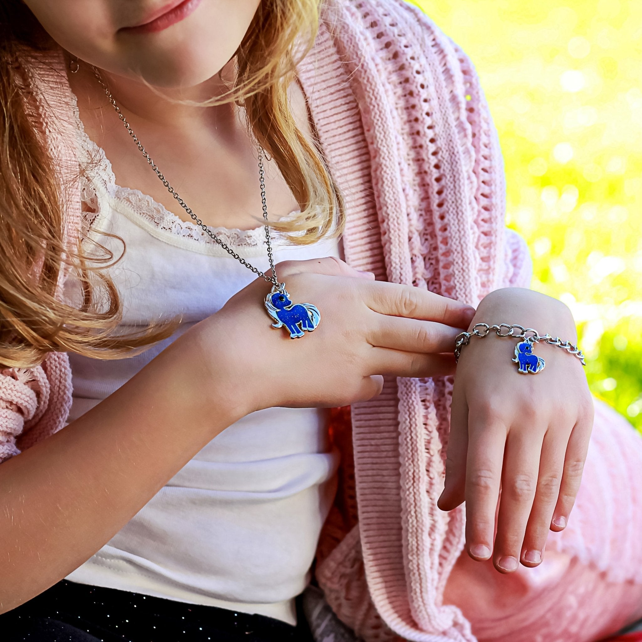 Mood Necklace, Charm Bracelet & Earring Studs Jewelry Set - FROG SAC