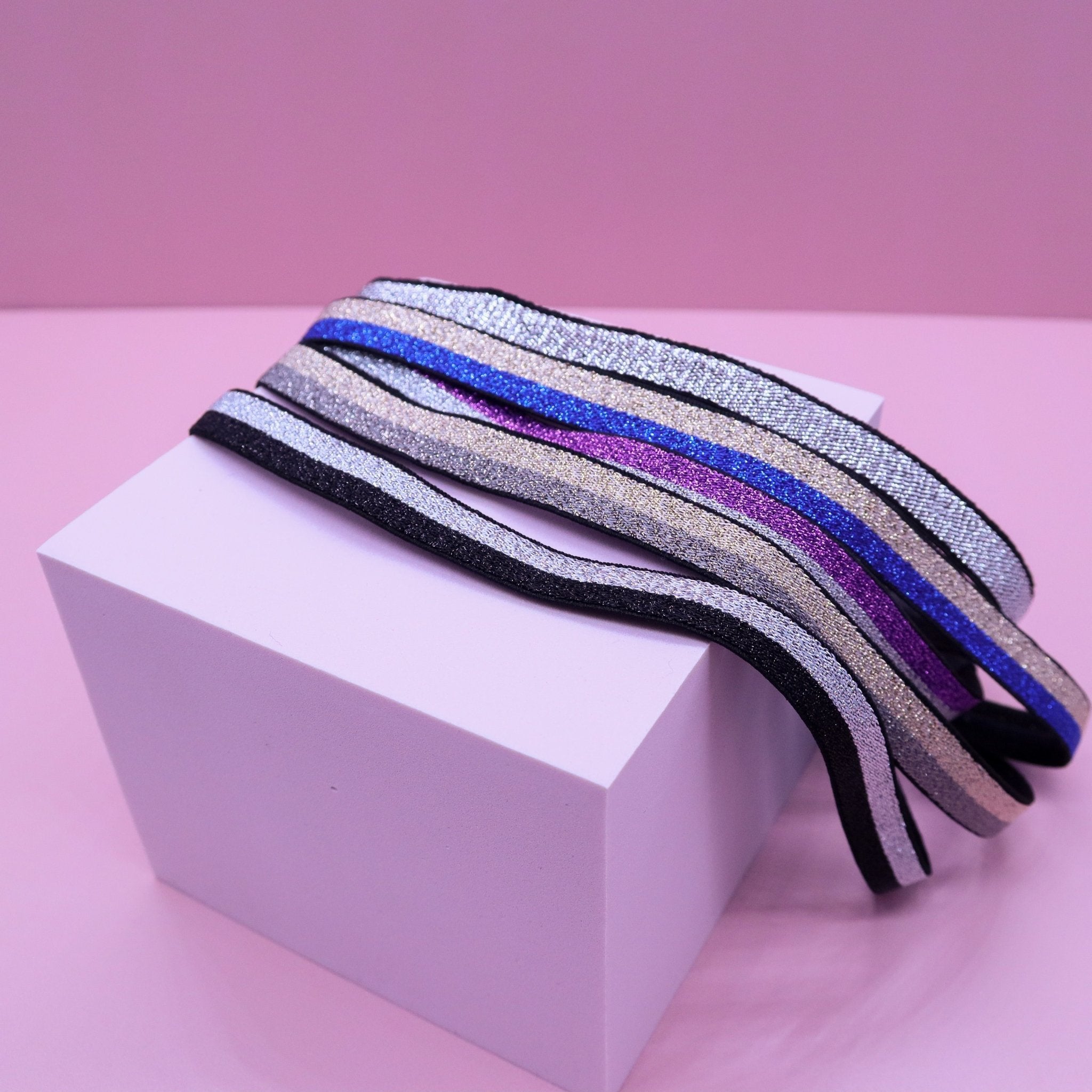 No Slip Elastic Tie Dye Sports Headbands - 5 Pack - FROG SAC