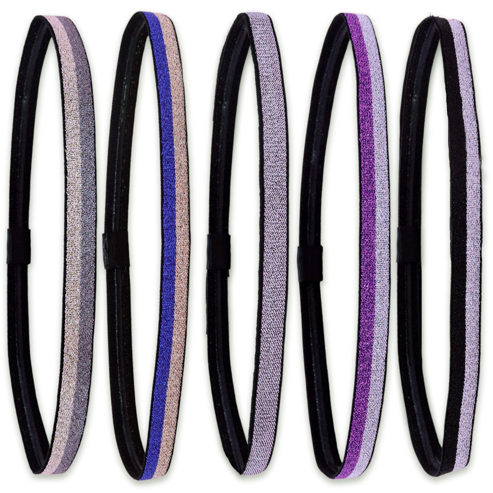 No Slip Elastic Tie Dye Sports Headbands - 5 Pack - FROG SAC