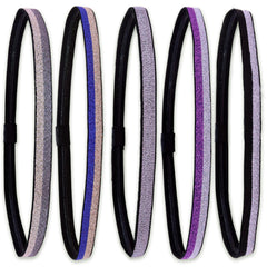No Slip Elastic Tie Dye Sports Headbands - 5 Pack - FROG SAC
