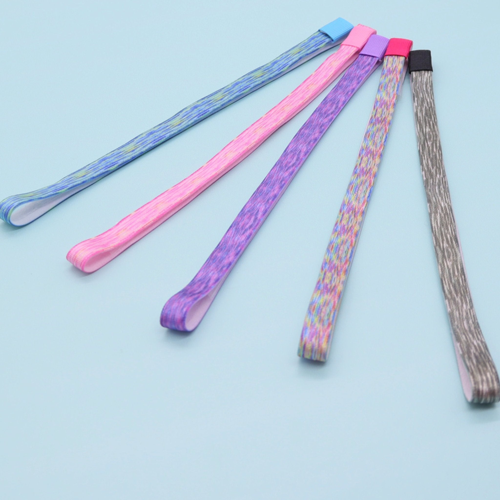 No Slip Elastic Tie Dye Sports Headbands - 5 Pack - FROG SAC